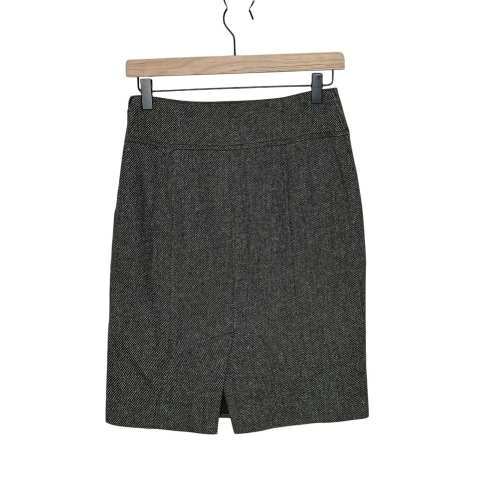 Banana Republic Charcoal Wool Blend Pencil Skirt with Stretch 0 - Picture 3 of 6